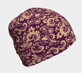 Oriental Floral Pattern - Amethyst | Beanie | Mandalazed