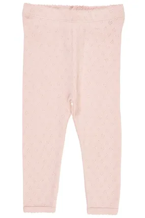 POINTELLE HEART LEGGINGS - DUSTY ROSE