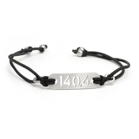 140.6 Iron Distance Triathlon Bracelet Black or Pink - Tie Stretch Adjustable