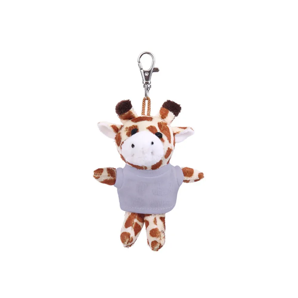 4" Soft Plush Giraffe Keychain with Tee