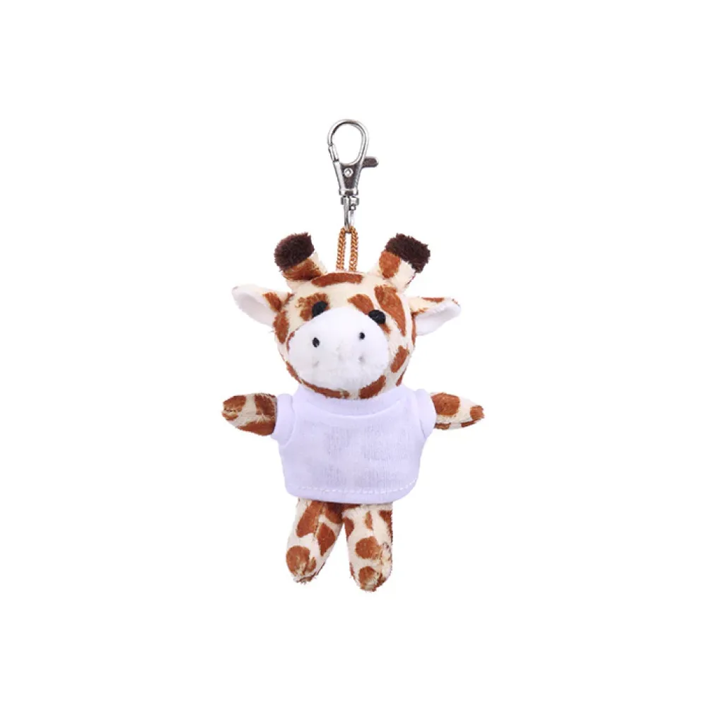 4" Soft Plush Giraffe Keychain with Tee