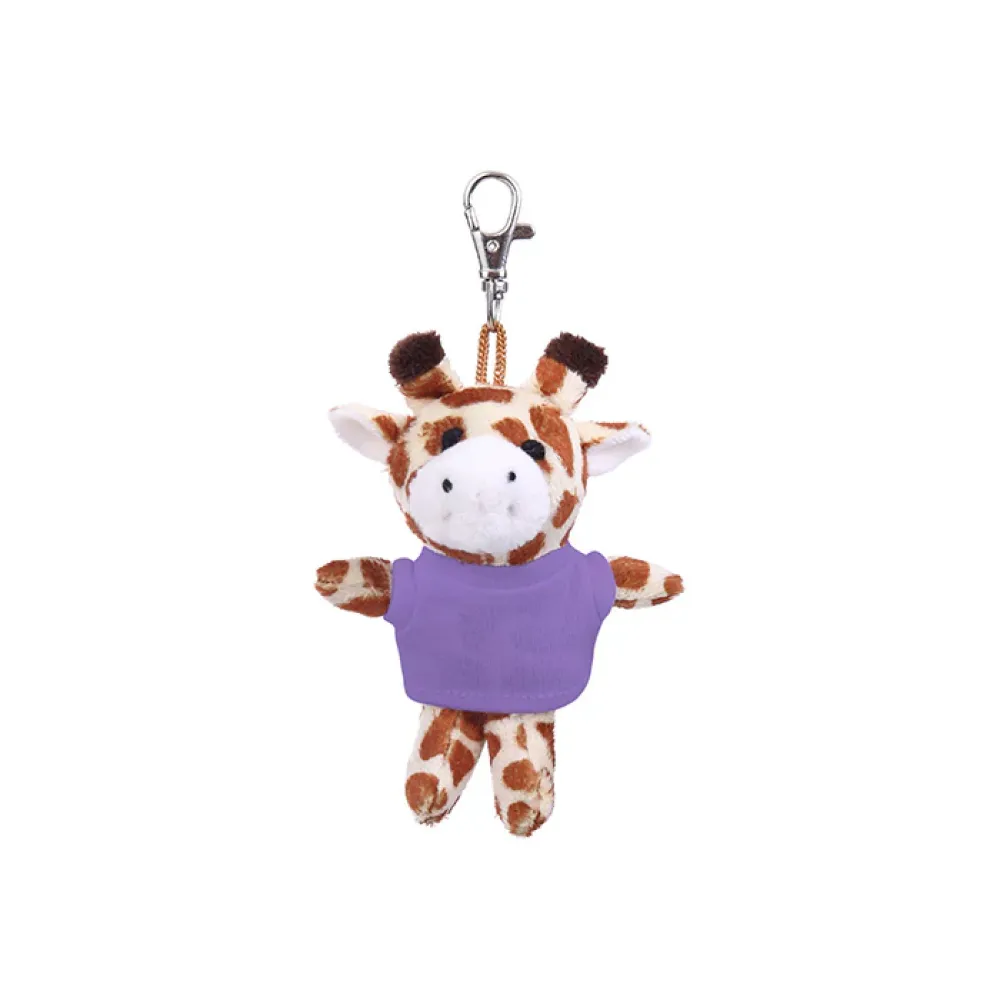 4" Soft Plush Giraffe Keychain with Tee