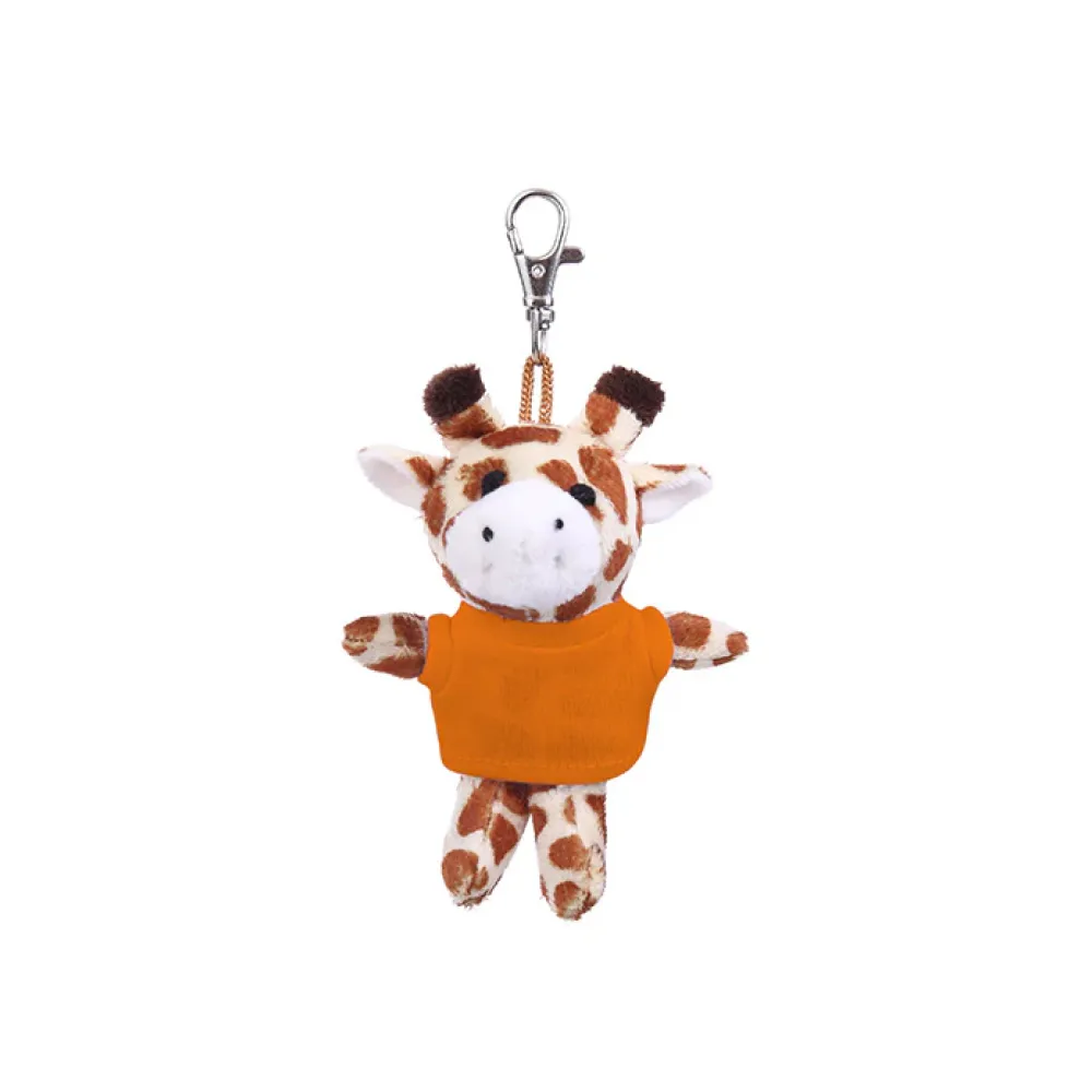 4" Soft Plush Giraffe Keychain with Tee