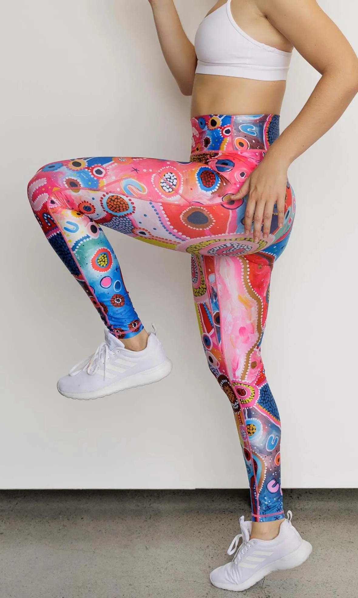 Aboriginal Art Adults Luxe Leggings Strength Of Our Elders