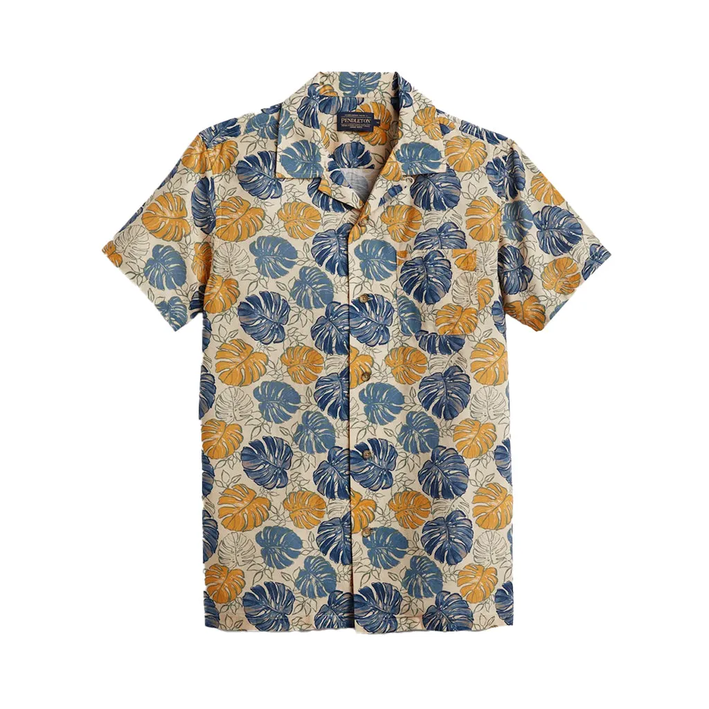 Aloha Shirt Monstera Tan