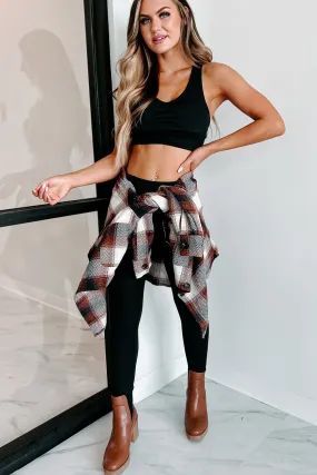 Always Moving Two Piece Top & Leggings Set (Black)