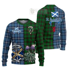 Anstruther Tartan Knitted Sweater Happy St. Andrew's Day Half Tartan Style