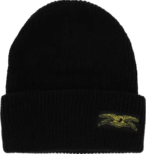 ANTI HERO STOCK EAGLE LABEL BEANIE BLK/BLK/YELLOW