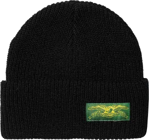 ANTI HERO STOCK EAGLE LABEL BEANIE BLK/GREENYELLOW