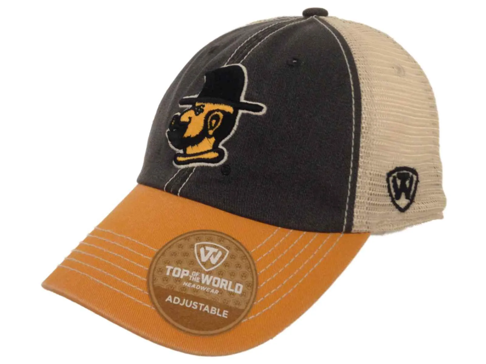 Appalachian State Mountaineers TOW Black Yellow Offroad Mesh Adjustable Hat Cap