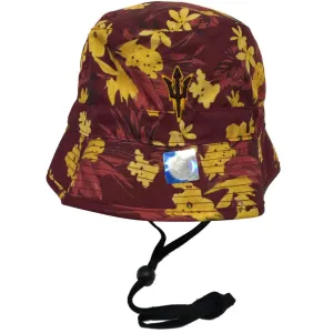 Arizona State Sun Devils TOW Maroon & Yellow Floral Luau Bucket Hat Cap