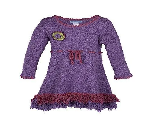 Baby Girls' Long Sleeves Dress with Fringes