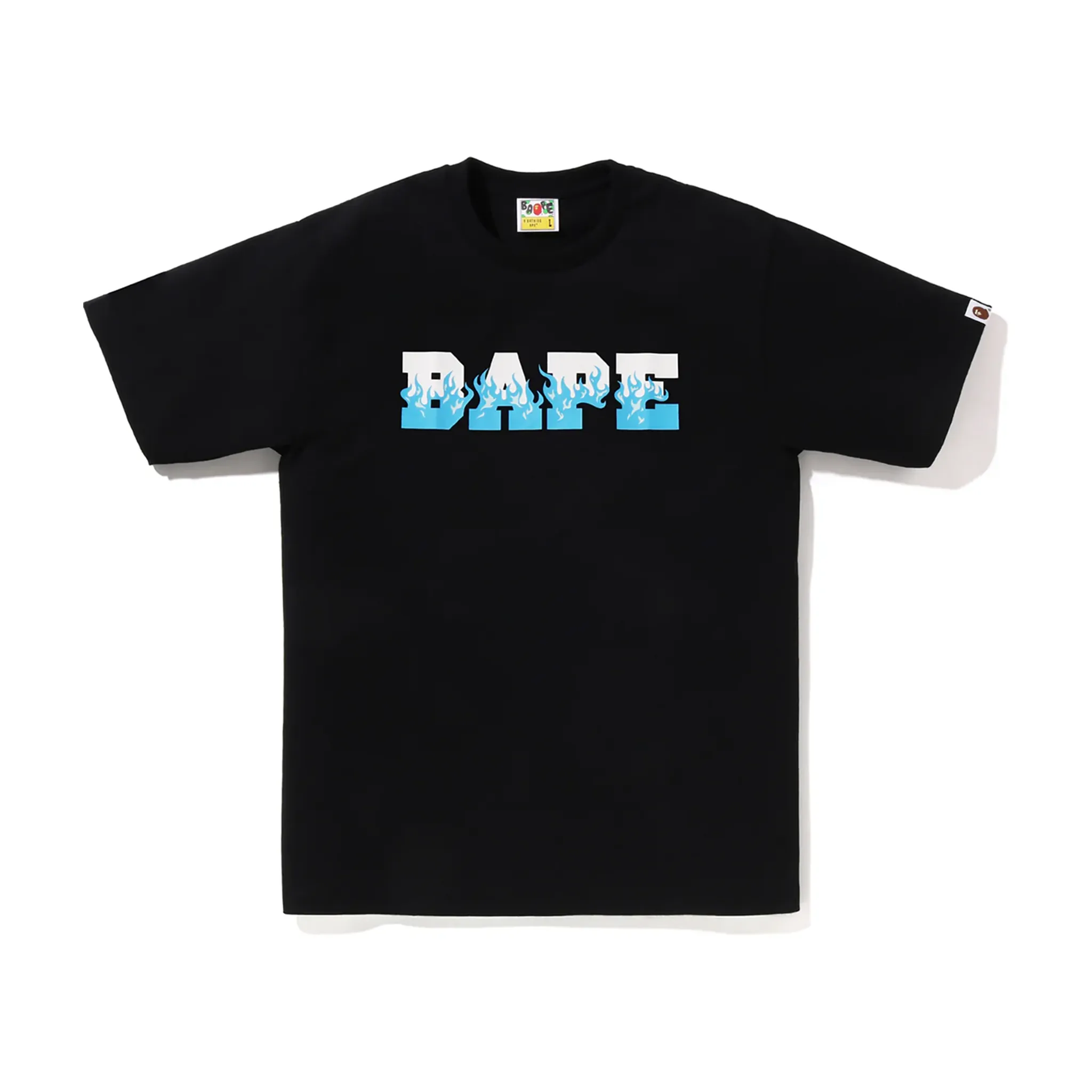 Bape Flame Logo Tee Black/Blue