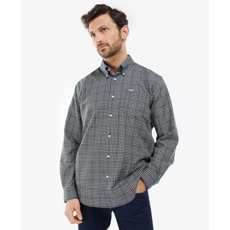 Barbour Henderson Thermo Weave Mens Shirt - Navy