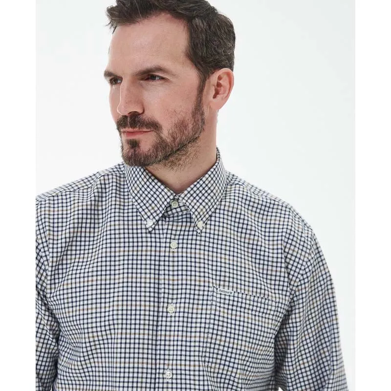 Barbour Henderson Thermo Weave Mens Shirt - Whisper White