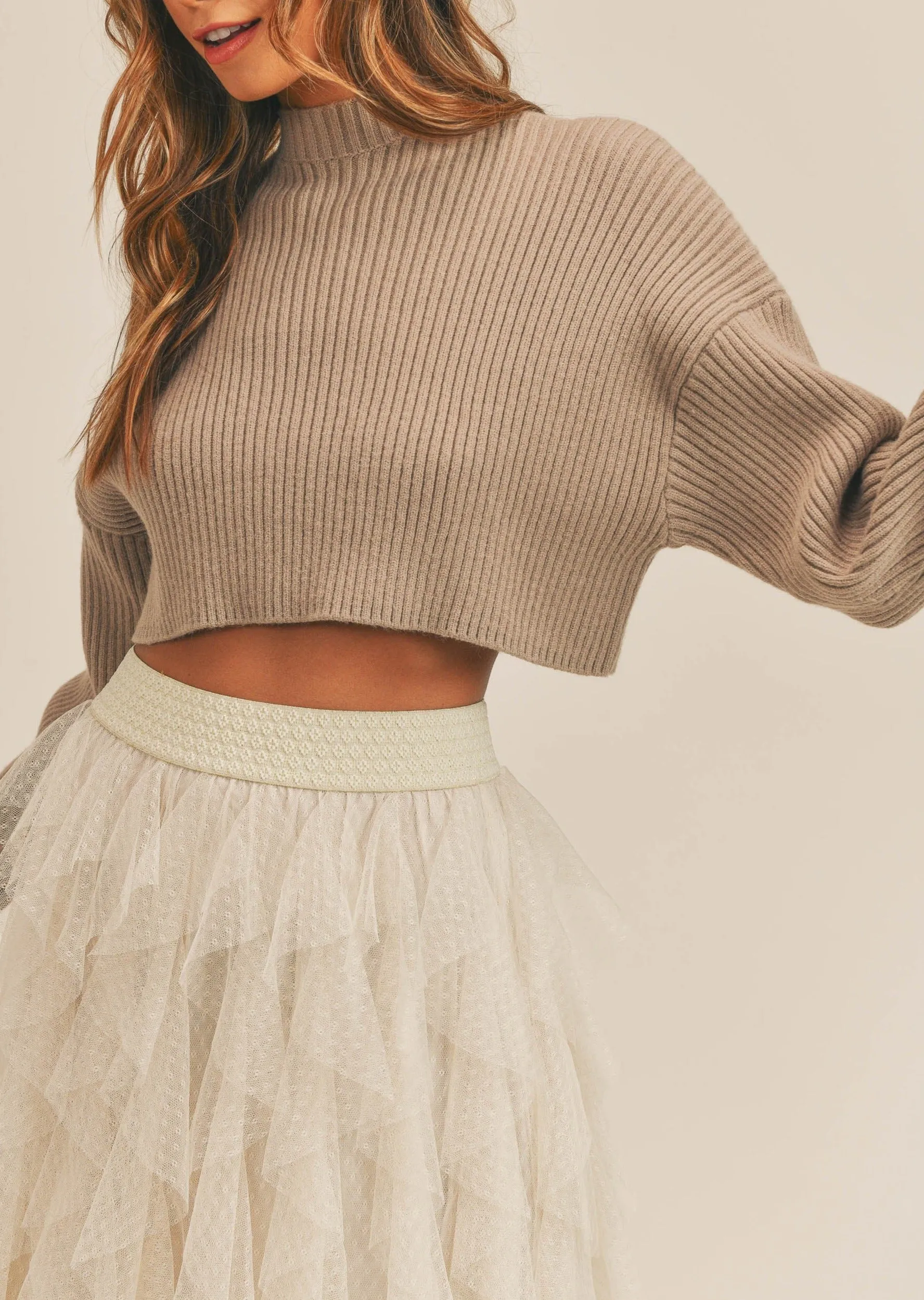 Basic Ribbed Crop Sweater