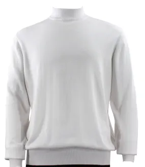 Bassiri L/S Mock-Neck White Sweater 630