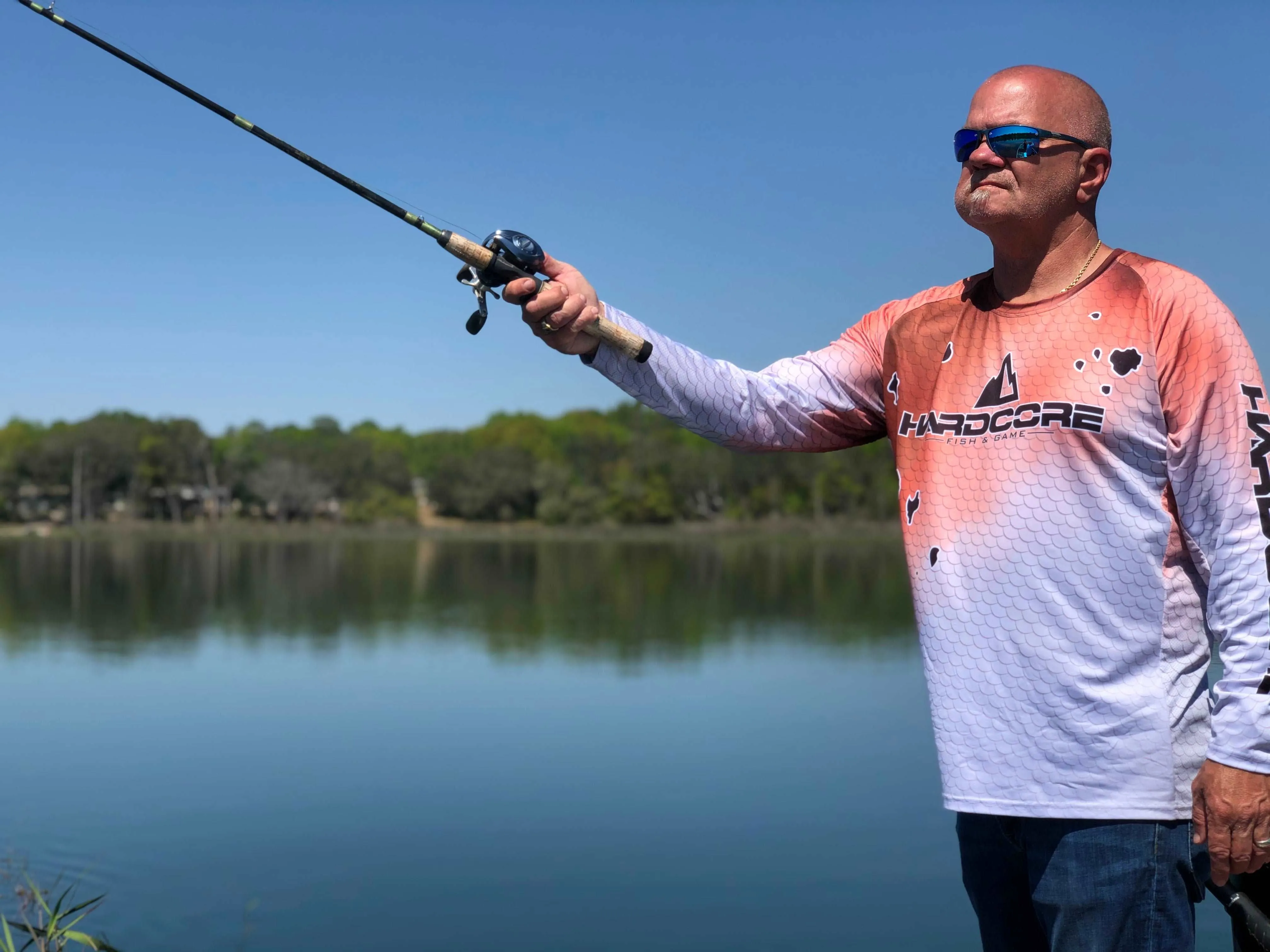 Be One Series Red Fish Fishing Shirt