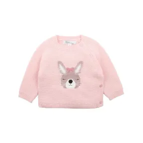 Bebe Baby Ciara Bunny Knitted Jumper - soft pink