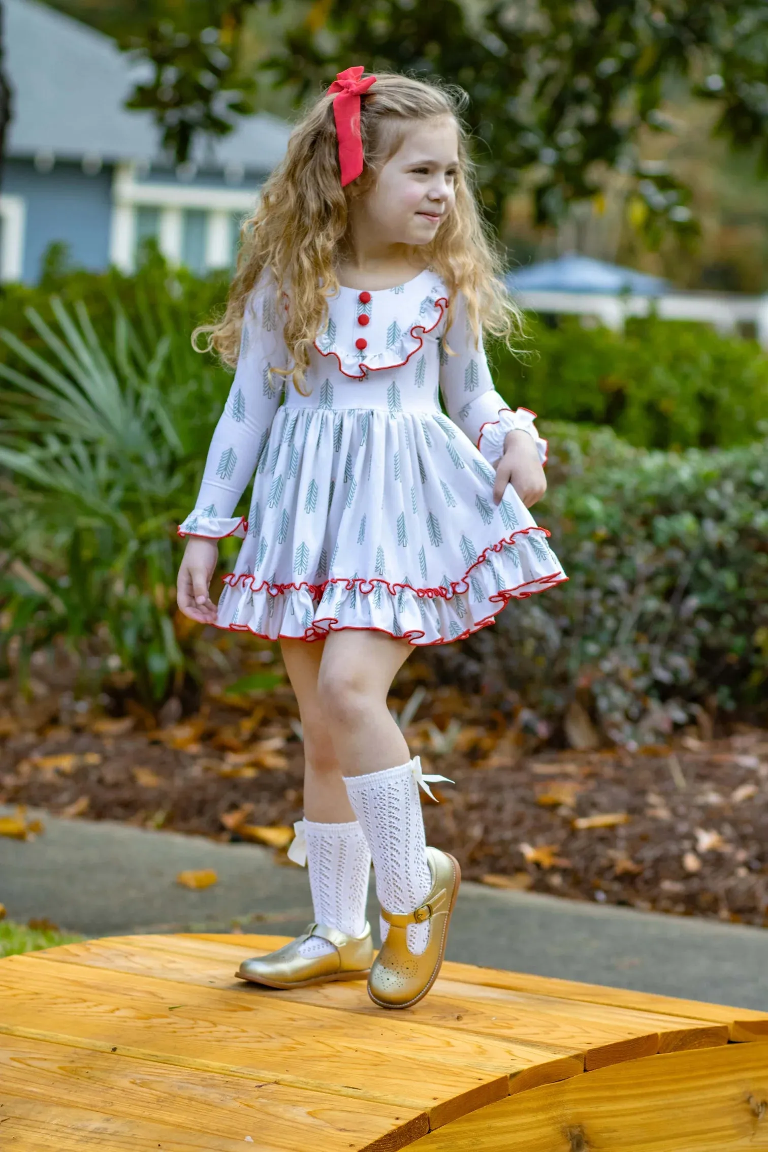 BEG Little Miss Twirler Be Merry Dress