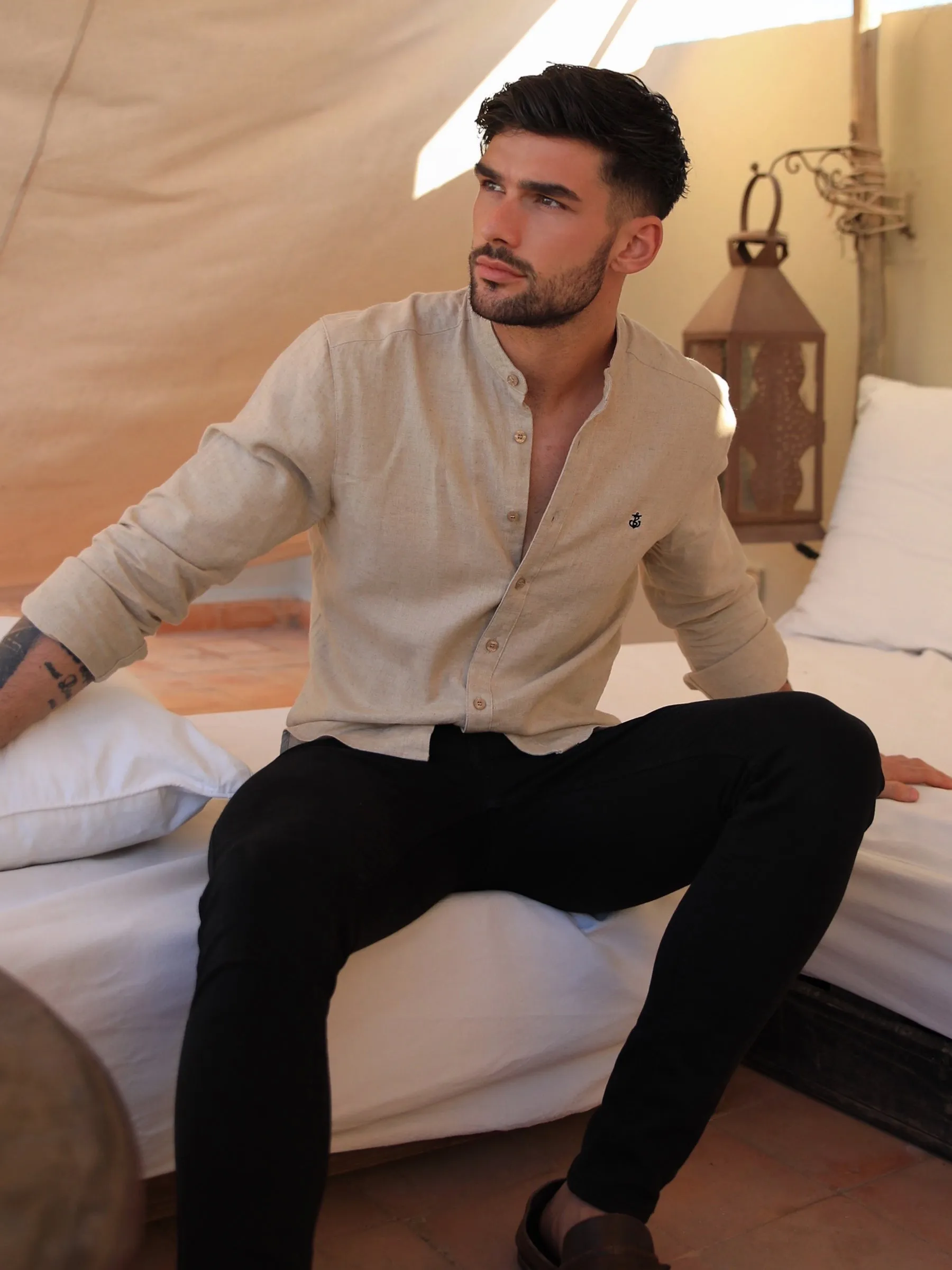 Berkane Linen Shirt - Tan