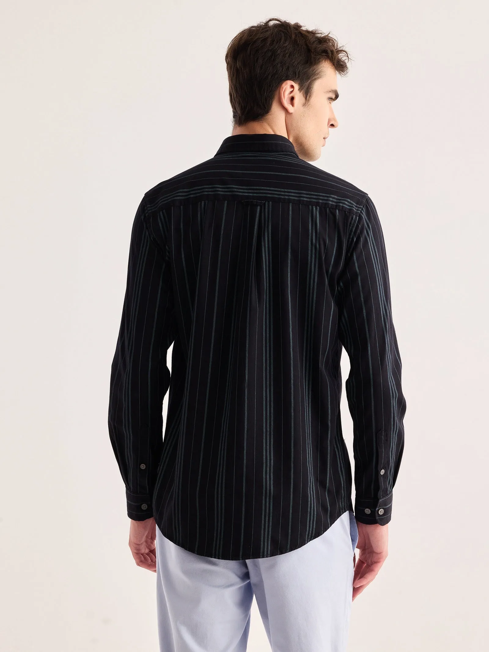 Black Striped Shirt