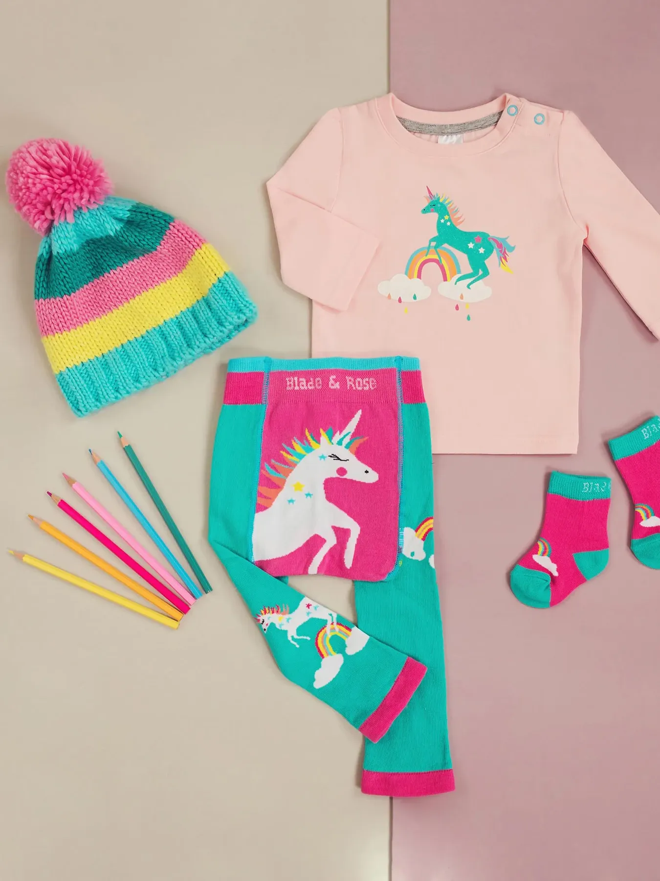 Blade & Rose Flying Unicorn Leggings (0-6mths)