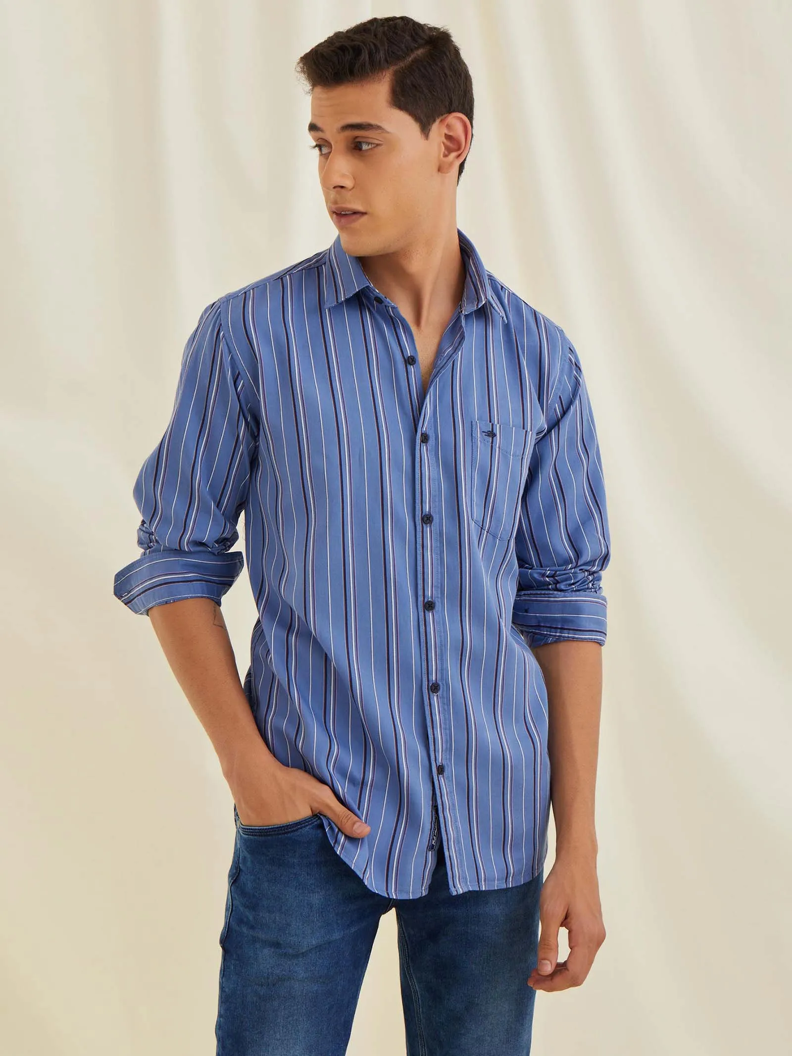 Blue Striped Shirt