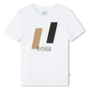 Boss - T-Shirt, White, 4-16yrs