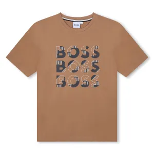 Boss - Tan short sleeved T-shirt