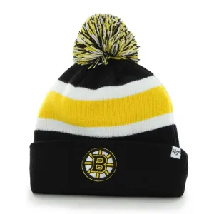 Boston Bruins 47 Brand Black White Yellow White Breakaway Cuff Knit Beanie Cap