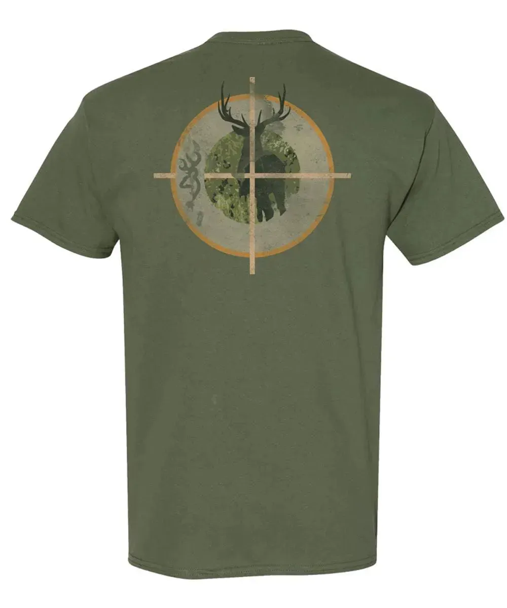 Browning Crosshair Buck (Military Green) - Mens T-Shirt