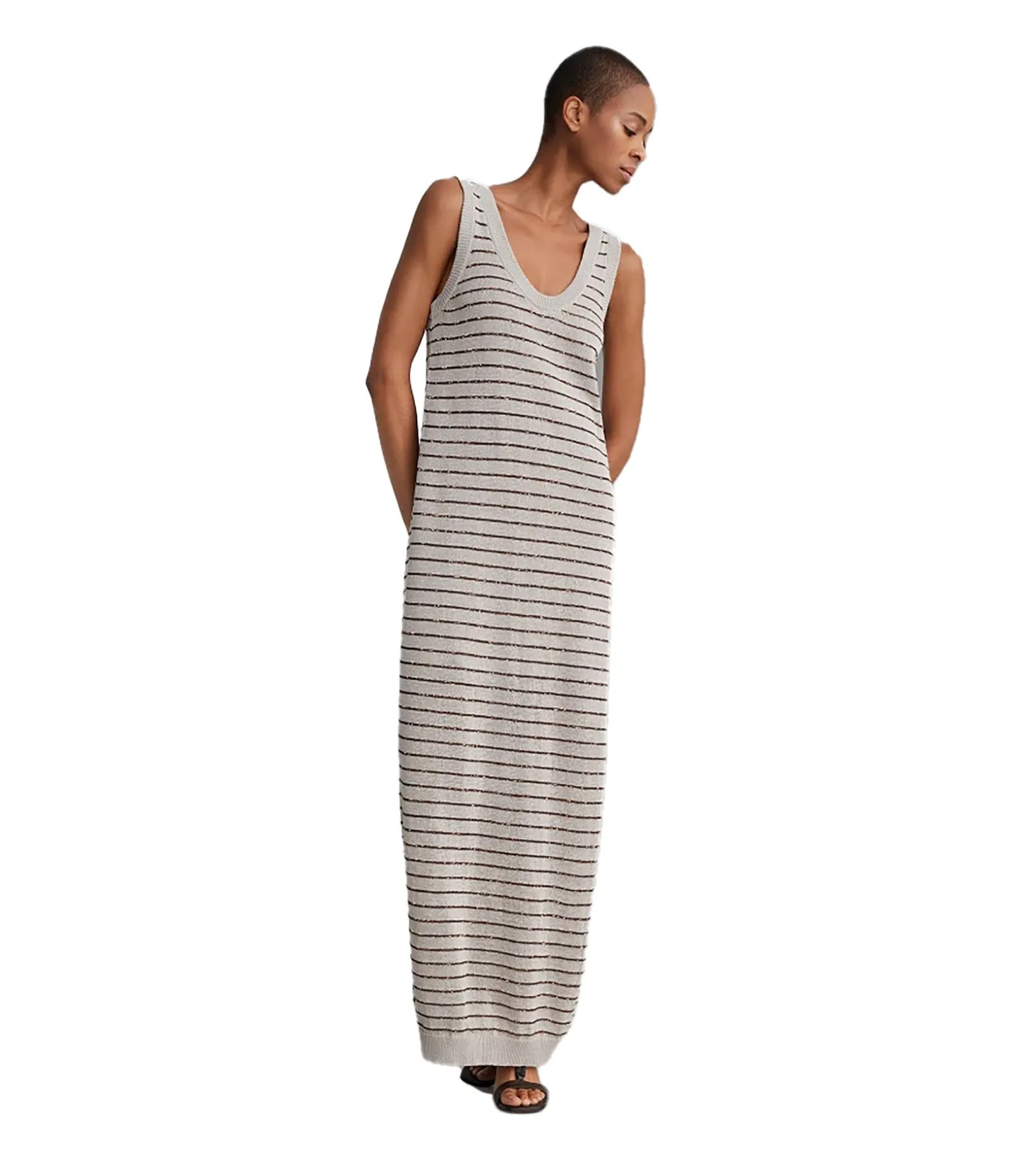 BRUNELLO CUCINELLI Sleeveless Long  Knit Maxi Dress