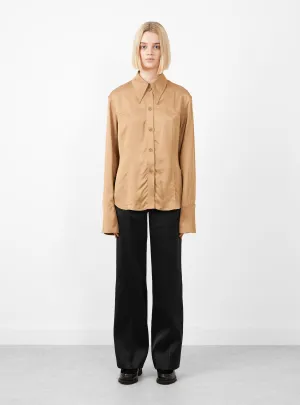 Camilla Shirt Satin Twill Tan