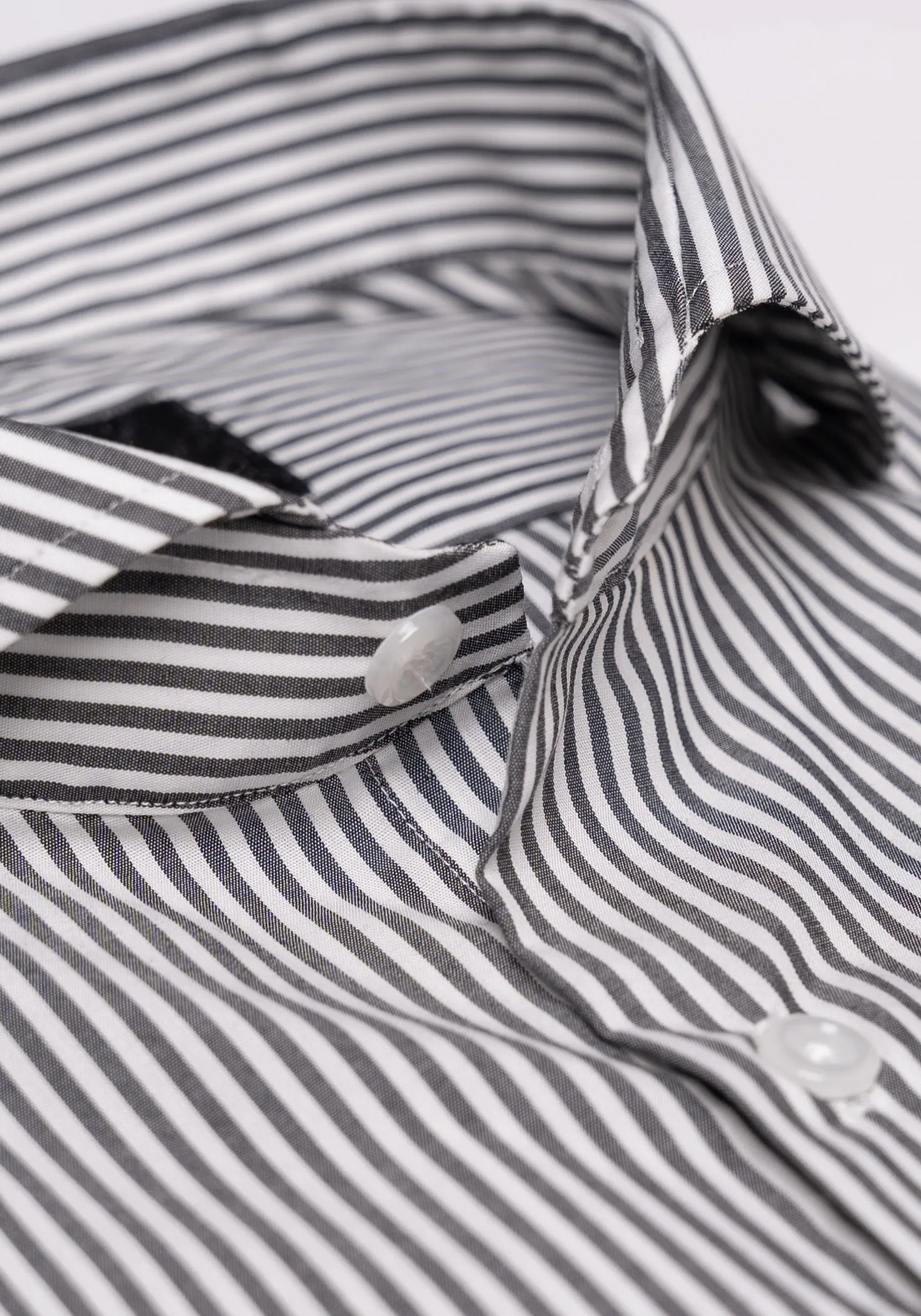 Charcoal Grey Bengal Stripes Shirt - Wrinkle Resistant