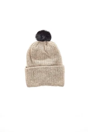 Childrens Possum Pom Pom Beanie