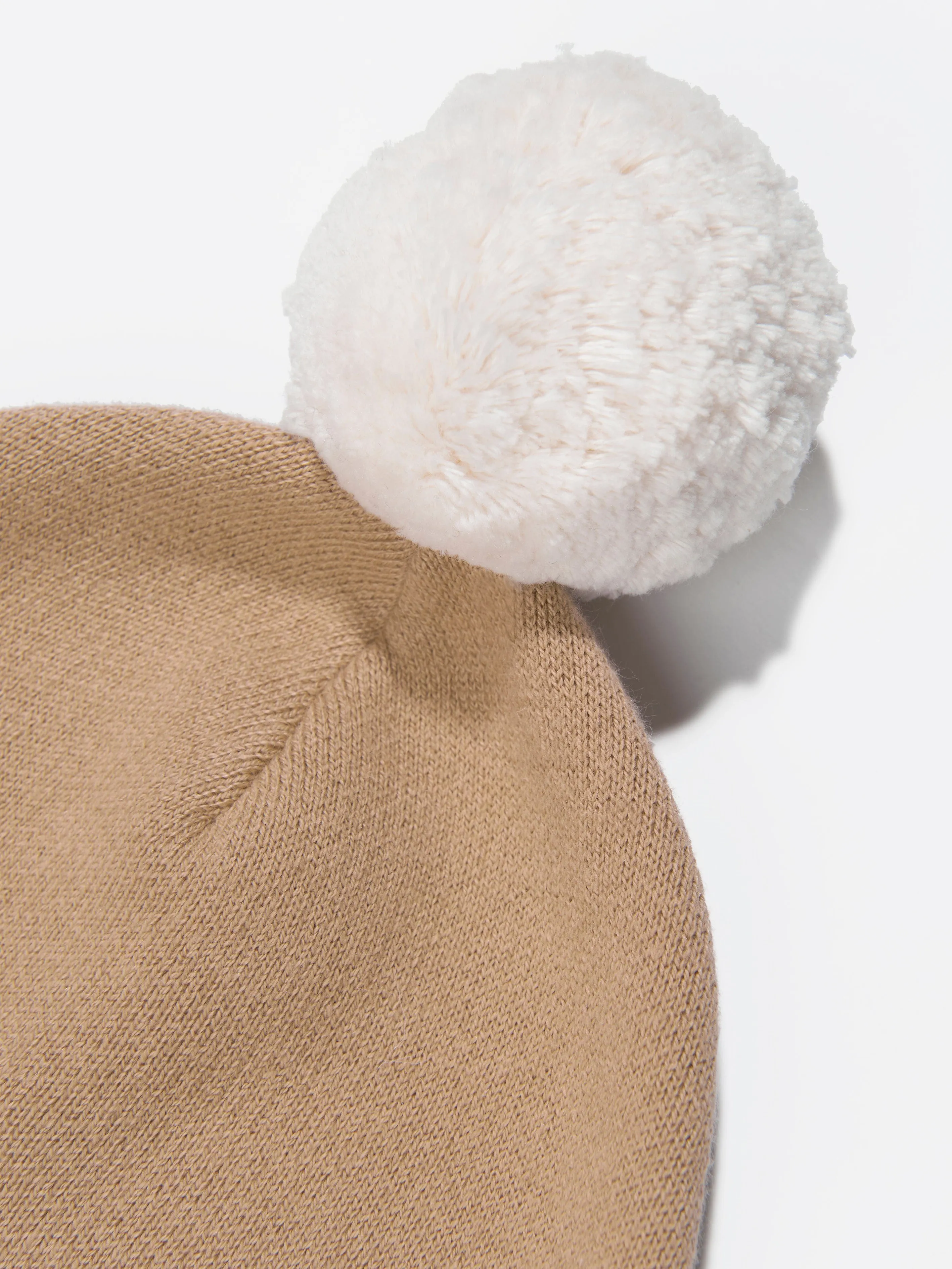 Chloé Girls Knitted Pull On Hat in Beige