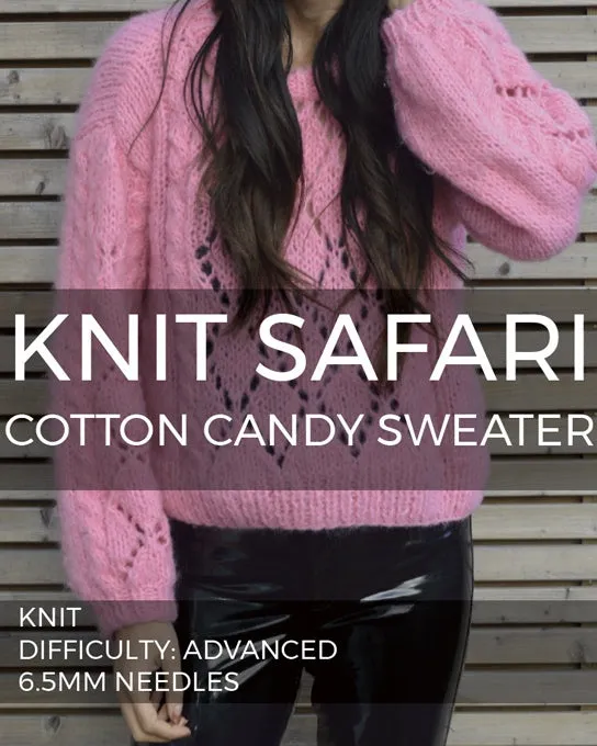 Cotton Candy Knit Sweater - Downloadable Knitting Pattern