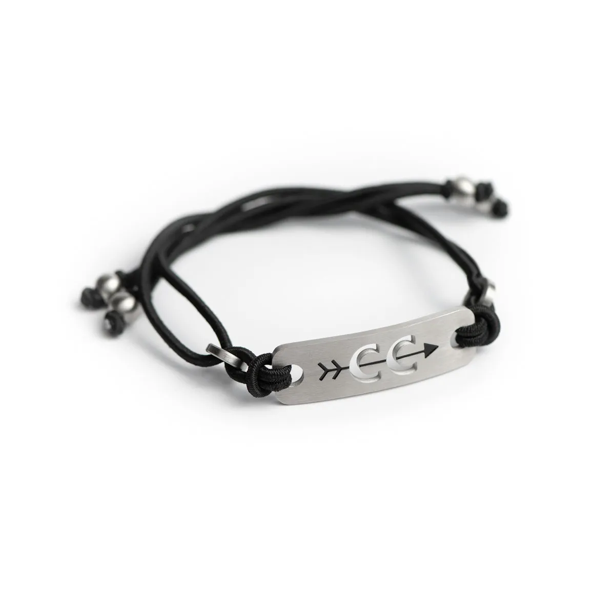 Cross Country Running Bracelet - Adjustable Black or Pink Stretch