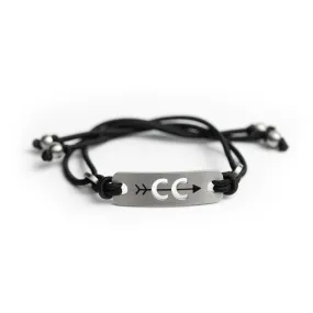 Cross Country Running Bracelet - Adjustable Black or Pink Stretch