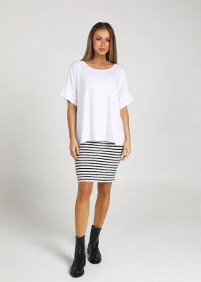 Demi Oversized Bamboo Box T-Shirt - White