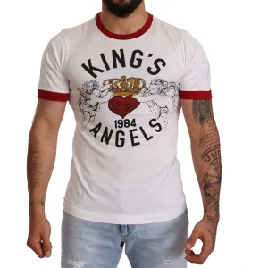 Dolce & Gabbana Exquisite Angelic Motif Cotton T-Shirt