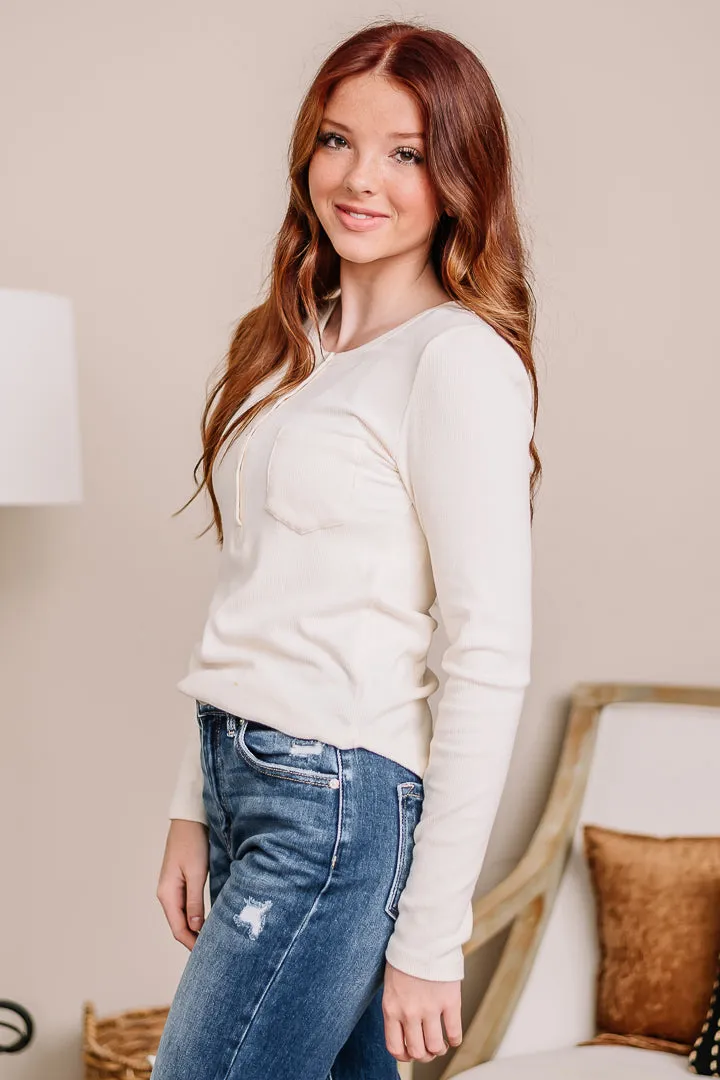 Easy To Love Brushed Knit Top | Cream