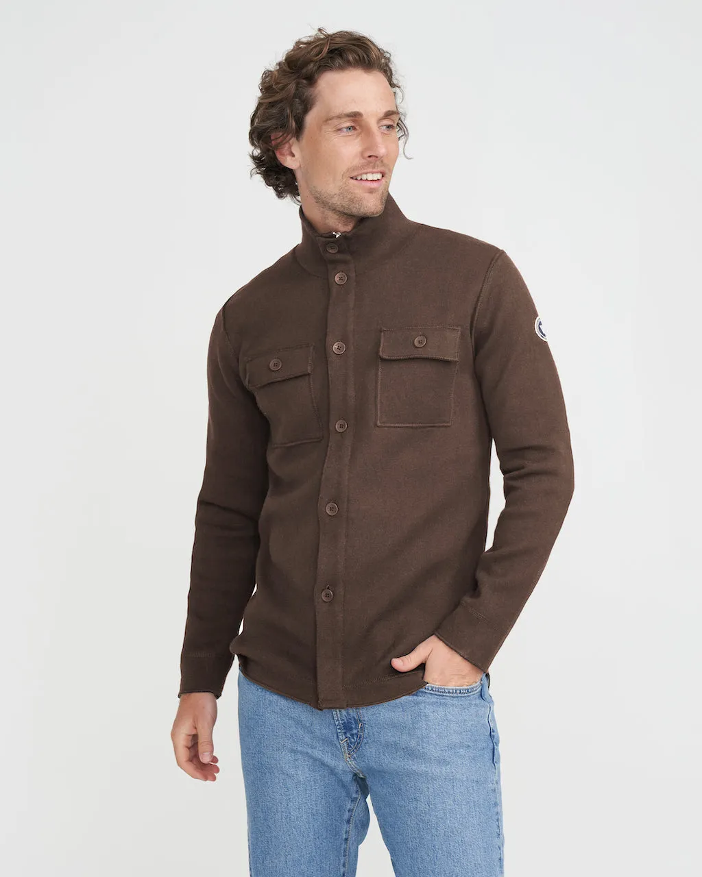 Edwin Windproof Shirt Jacket- Teak Melange