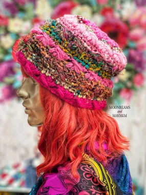 ENCHANTING PINK WINTER BEANIE HAT