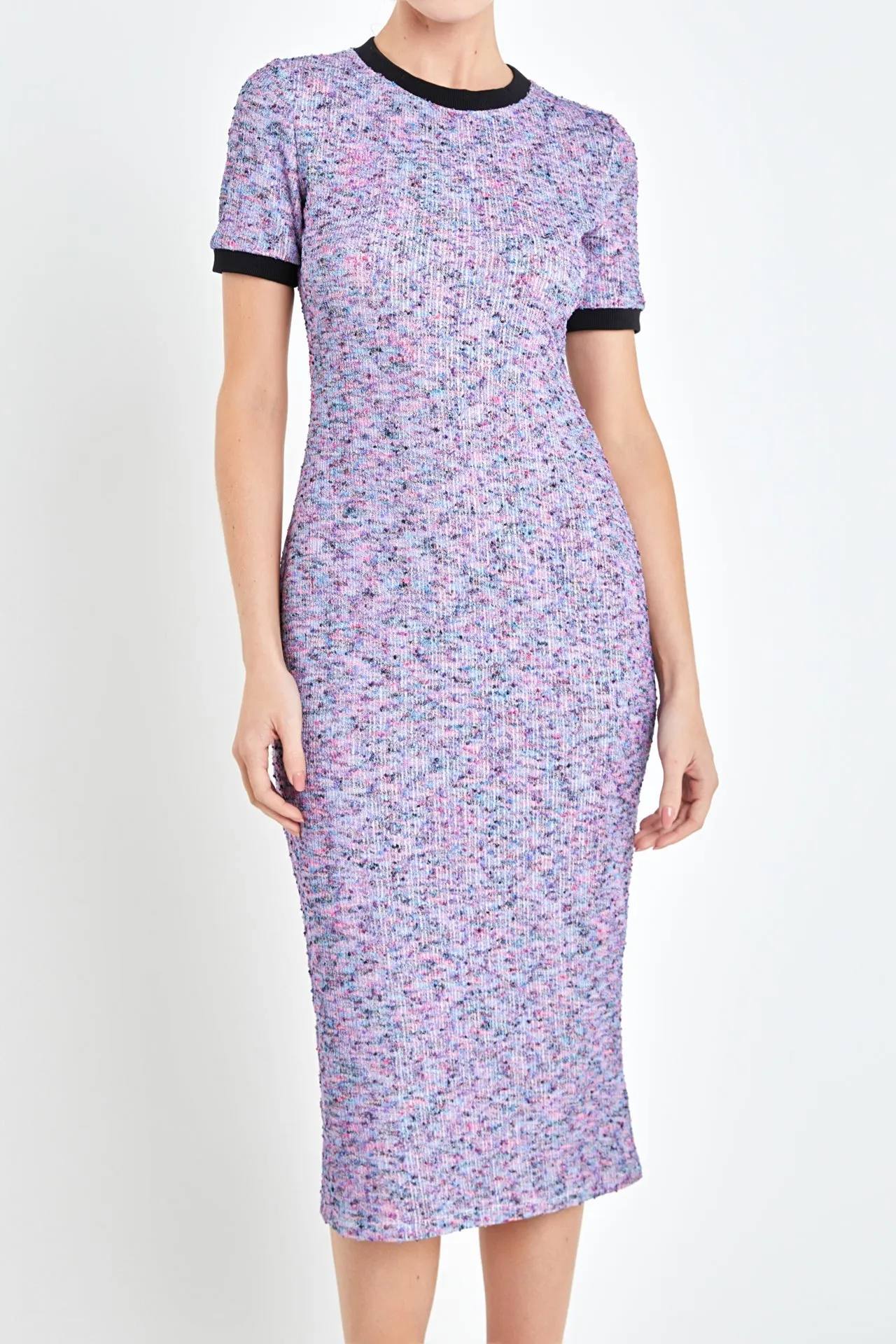 English Factory - Rainbow Knit Midi Dress