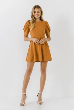 English Factory - Short Puff Sleeve Mini Dress