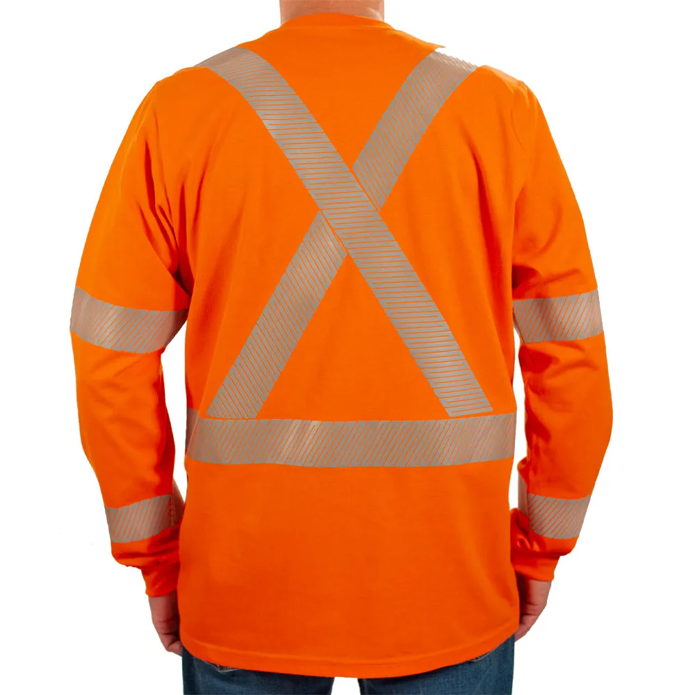 Enhanced Visibility FR Shirt with Silver Striping (X Pattern Back Striping)