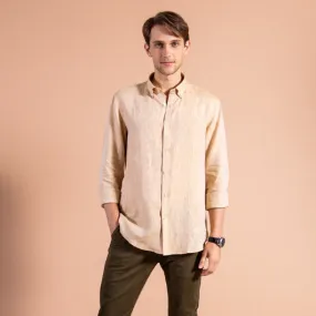 Escapade Sandstone Brown Linen Shirt