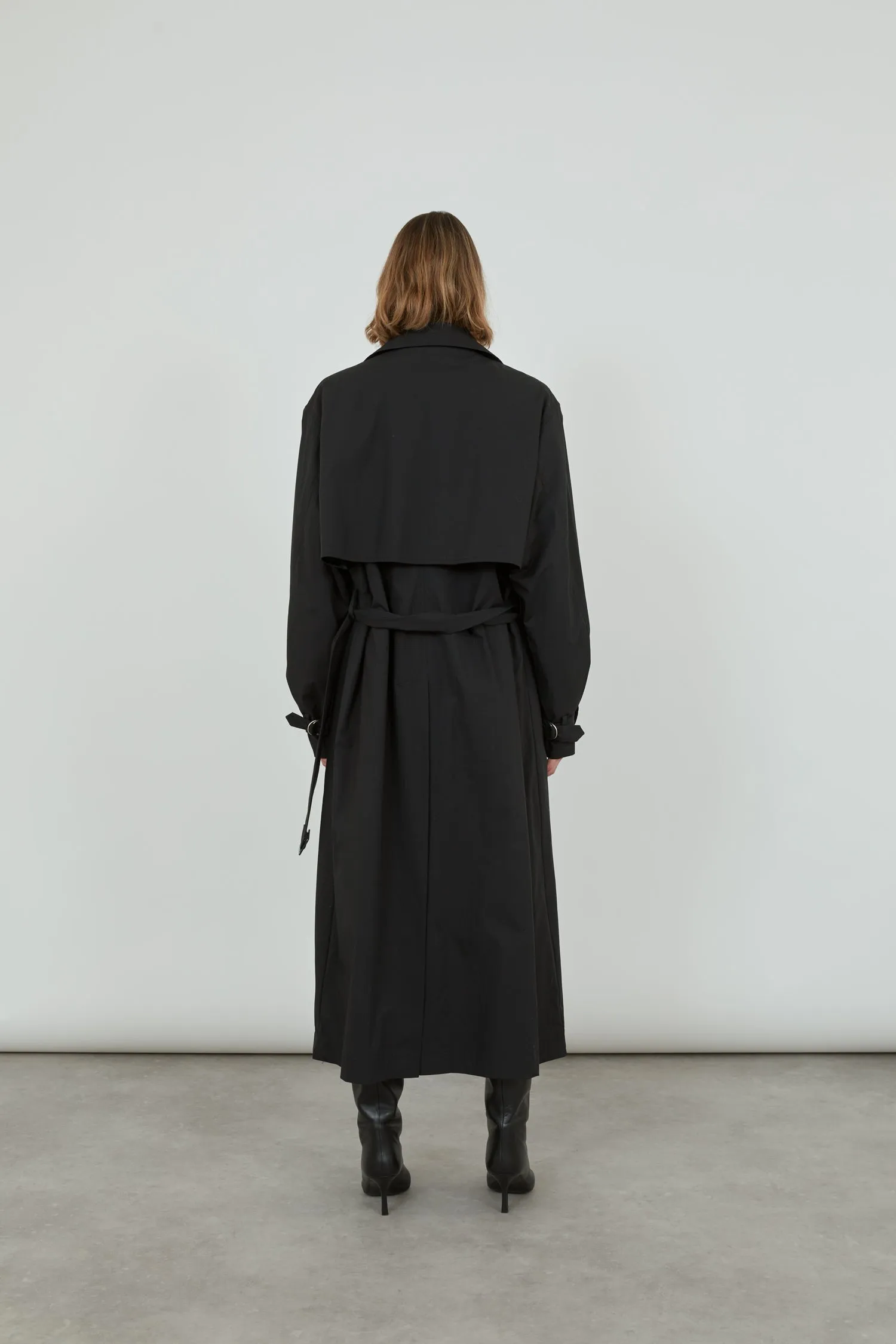 Evelyn coat | Black - Water repellent cotton